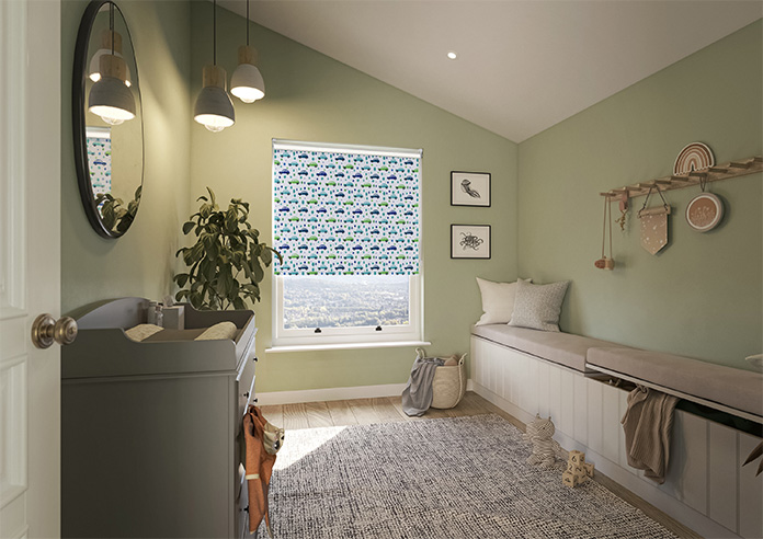Leafy Lane, Aqua - Twist&Fit Roller Blind - Image 7